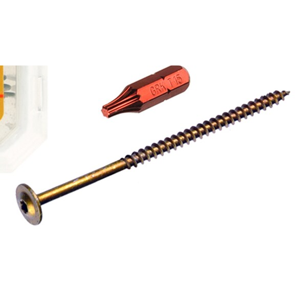 Wood Screw, #8, 3-1/8 In, Torx Drive, 50 PK